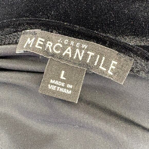 J. Crew Mercantile Black Velvet 90s Y2K Whimsigoth Witchy Wrap Top Womens Sz L - Picture 3 of 5